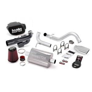 Jeep Wrangler Performance Exhaust - Banks Power - Single Exit, Stinger System with AutoMind - Chrome - `12-`14